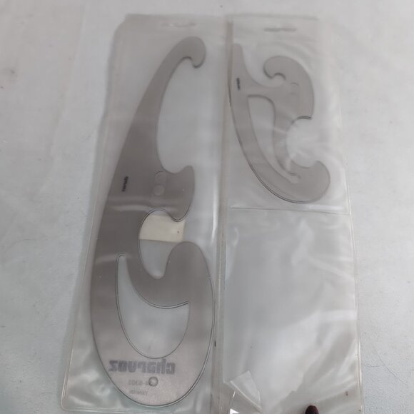 2 Charvoz 34-5303 Vintage French Curve Clear Platic Drafting Drawing Engineering - Picture 3 of 7